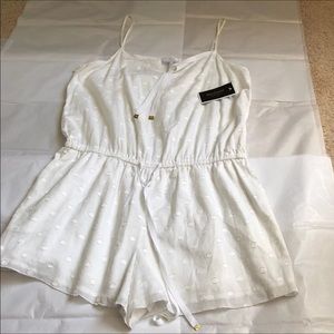 Juicy Couture white drawstring romper. 100% cotton
